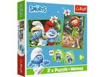 Trefl Puzzle 2In1+ Memo Giochi Divertenti Puffi 93656
