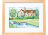Kit Per Ricamo A Punto Croce Olympus "Cotswolds In Estate"", Schema Contato, 23,4X32,5 Cm"