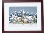 Kit Per Ricamo A Punto Croce Olympus "Cotswolds In Inverno"", Schema Contato, 23,4X32,5 Cm"