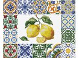 Kit Per Ricamo A Punto Croce Luca-S "Limone Essenza Del Mediterraneo"", Schema A Contare, 25X20Cm"