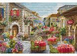 Luca-S Kit Per Ricamo A Punto Croce "Fiori CaféS"", Schema Contato, 52X35Cm"
