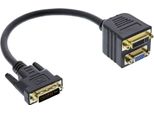 Inline® 17301 Cavo Adattatore DVI-I, Da DVI-I Maschio A DVI-I Femmina + S-VGA Femmina