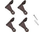 Siena Garden Fissaggio A Parete Per Tralicci, Plastica, Nero, 4 Pezzi (1 Set)