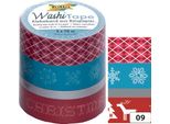 Folia Nastro Adesivo Decorativo Washi-Tape Weihnachten Retro, Set Di 4 Pezzi