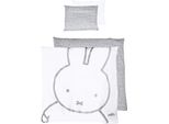 Roba Set Culla 2 Pezzi, Collezione 'Miffy®', Biancheria Da Letto Per Culla 80X80Cm, Biancheria Da Letto Reversibile, 100% Cotone