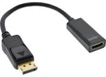 Inline® Adattatore Displayport M A Hdmi F, Audio, Cavo 15Cm, Dp 1.1, 1080P