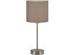 Lampada Da Tavolo Briloner Leuchten Fabric, 25 W, IP20, Taupe, Metallo-Tessuto, Escl. 1X E14, Ø 16 Xcm