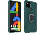 Custodia Antiurto Per Il Cellulare Google Pixel 4A Con Supporto Ad Anello - Verde