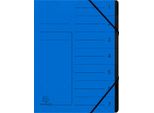 Exacompta 540702E Organizer - 7 Scomparti, A4, Truciolato Colorato, Blu