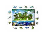 Wooden City Holzpuzzle Isola Del Tesoro Esotica 2In1, 200 Pezzi Eco