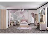 Garnitur Kinderbett Kinderzimmer Bett Holz Rosa Kindermöbel Set 8tlg