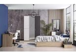 Kinderbett Kindermöbel Garnitur Kinderzimmer Bett Holz Grau Set 7tlg