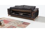 Divano Divano Chesterfield Tessile Di Lusso Tappezzeria Divani 3 Posti Tessuto Nuovo