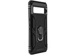 Custodia Ibrida Per Cellulare Con Supporto Ad Anello Per Google Pixel 8 Pro - Nero