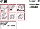 Lama Per Sega Alternativa Bimetallica Mps, Fresata E Incastonata Lunghezza Totale 300/Lunghezza Denti 280 Mm, Passo Denti 1,4 Mm : 300 Mm : 1,4 Mm Lunghezza Totale: 300 Mm Passo Denti: 1,4 Mm