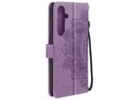 Avizar, Samsung Galaxy A25 5G Mandala Custodia Portafoglio Cinturino Mano, Viola