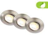 Set Di 3 Faretti Da Incasso A Led Lampade Da Incasso Spot Orientabili Dimmerabili Ra90