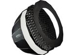 Walimex Pro Studio Parabolic Softbox 120Cm, Ruotabile A 360°, Facile Da Montare Grazie Alla Funzione Ombrello, Incluso Griglia, Maschera, Adattatore Bowens E Borsa Per Il Trasporto, Ideale Per Ritratti E Scatti Di Bellezza
