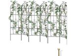 Vevor Traliccio Per Piante Rampicanti, 51X180 Cm, Set Di 6, Traliccio In Metallo Antiruggine Per Fiori Da Giardino, Traliccio Per Rose, Traliccio Per Cetrioli, Traliccio Decorativo Per Clematidi