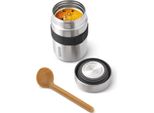 Tazza Termica In Acciaio Inox Food Flask, Nuovo Design: Nero