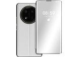 Avizar, Custodia Flip A Specchio Per Honor Magic 7 Lite Con Funzione Di Supporto, Argento