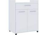 Vicco Contenitore Per Rotoli Ansel, 60 X 40 Cm Con Cassetti, Bianco