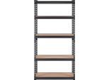 Succebuy Scaffale A 5 Livelli, Organizzatore Regolabile In Metallo Per Carichi Pesanti, Capacità Di Carico Di 2000 Libbre, 30" L X 12"" L X 60"" H, Nero, Per Cucina, Dispensa, Cantina, Bagno, Lavanderia"