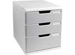 Exacompta 325041D Cassettiera Modulo A4 3 Cassetti Chiusi