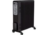 Sencor, Nero Soh 3311BK Radiatore Elettrico Ad Olio, 2300 Watt, 11 Alette Riscaldanti, Protezione Da Surriscaldamento