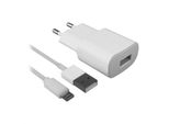 Caricabatterie Da Parete + Cavo Lightning Mfi Contact 2.1A Bianco