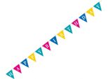 Ghirlanda Di Compleanno Con Scritta Happy Birthday Colorata 2,74 M - Taglia Unica