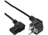 Inline® B-16752A Confezione Da 25 Cavi Di Rete Inline®, Contatto Di Terra Angolato A Spina C13 Iec Ad Angolo Retto, 3 M, Nero