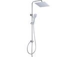 Joho 304 Colonna Doccia Senza Miscelatore In Acciaio Inox 304 Cromato Set Doccia A Pioggia Con Soffione E Doccetta A Mano 30×30Cm Quadrato
