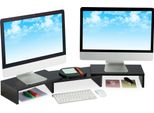 Relaxdays Supporto Per Monitor Nero Per 2 Monitor