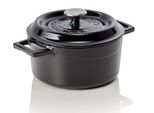 Casseruola In Ghisa Smaltata Lava Con Coperchio, Nero, 1,3 Litri