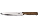 Lamart LT2088 Coltello Per Affettare, Materiale Acciaio Inox / Legno, Argento / Marrone, Lunghezza Lama - 19 Cm, Lunghezza Lama - 30,5 Cm