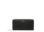Portafoglio Donna Ck Calvin Klein Articolo K60K610242 Re Lock Z/A Wallet Lg Pbl Cm 19 X 10 X 2,5 (Circa), Bax Black / Nero, Unica - One Size, Poliestere 51%,Poliuretano 49%