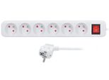 Solight Cavo Di Prolunga Bianco, Interruttore, 6 Prese, 3 M PP72