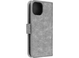 Custodia In Pelle Finta Con Funzione Stand Per Apple Iphone 15 - Grigio