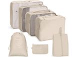 Set Da Viaggio Di 7 Bustine Organizer Per Cosmetici KS41WZ1