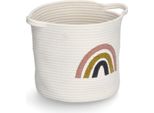 Cesto Portaoggetti In Tessuto Lavorato A Maglia Rainbow, Ø 32 Cm
