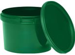 Secchio Benbow Con Coperchio 0,5L X20 Verde - Sicuro Per Gli Alimenti, Robusto, Ermetico, A Prova Di Perdite, Inodore - Secchio In Plastica Con Manico - Vuoto