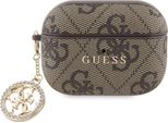 Guess, Airpods Pro 2 4G Script Cover Con Charm Scintillante Impreziosito Da Strass, Marrone