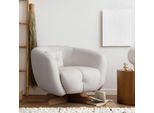 Poltrona Bianca Di Design Per Il Soggiorno Monoposto Tessile Noble 1 Posto