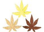 Decorazione A Spargimento Foglie Autunnali Legno Giallo Marrone Platino 4Cm 72 Pezzi Decorazione Tavola Artigianato