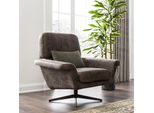 Sedia Ad Ala Poltrona Sedia Da Cocktail Design Moderno Grigio Ecopelle