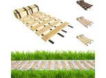 Be4Nature Sentiero Da Giardino In Legno 50 X 200 Cm Marrone Chiaro - Sentiero A Rulli In Legno Di Larice, Antiscivolo, Flessibile, Ideale Per Giardino E Terrazza