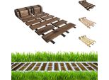 Be4Nature Sentiero Da Giardino In Legno 50X600 Cm Marrone - Passerella In Larice Srotolabile, Antiscivolo, Flessibile, Ideale Per Il Giardino E La Terrazza