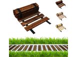 Passerella In Legno Da Giardino Be4Nature 30 X 600 Cm Marrone Scuro - Sentiero Rotabile In Legno Di Larice, Antiscivolo, Flessibile, Ideale Per Il Giardino E La Terrazza