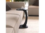 Tavolino 'Klinerg' Arrotolabile A C 40 X 37 X 56 Cm Effetto Marmo, Nero